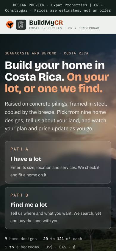 buildmycr.com on a phone