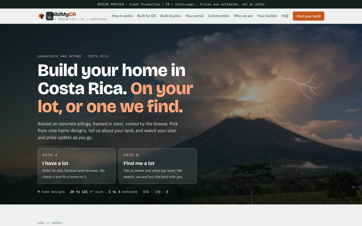 buildmycr.com homepage