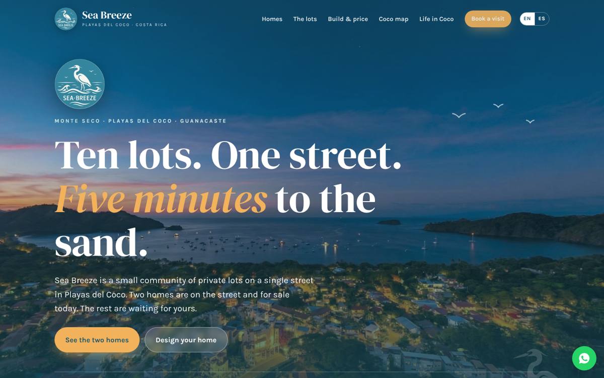 seabreezecr.com homepage